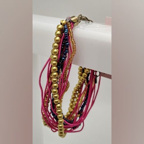 Tickled Pink Multi Strand Bracelet 9.5" - Picture 2 of 7
